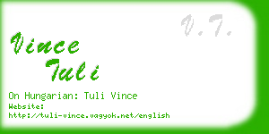 vince tuli business card